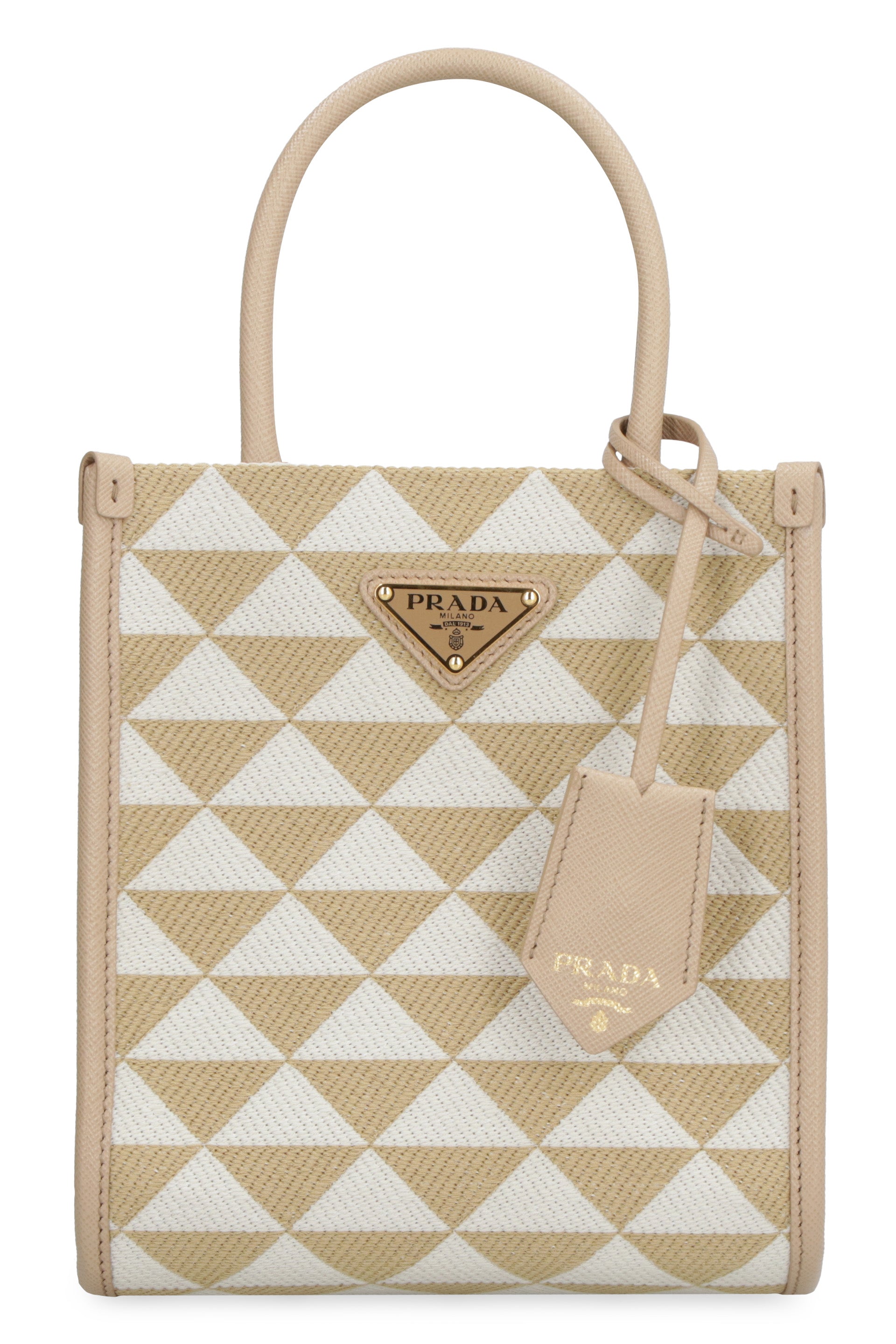 PRADA Mini Embroidered Fabric Handbag