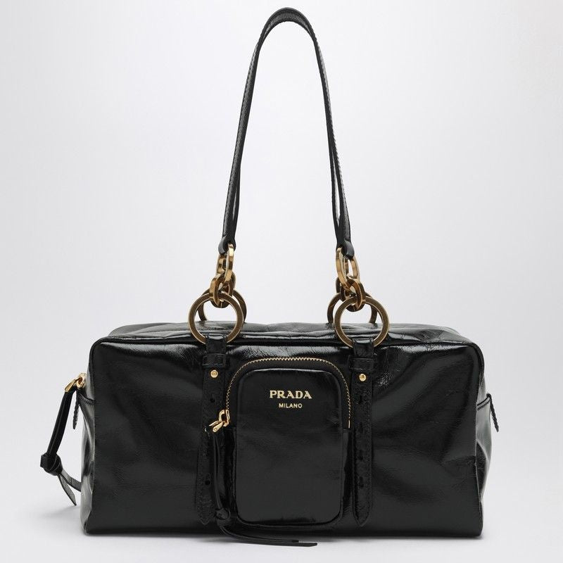 PRADA Medium Leather Dangle Handbag