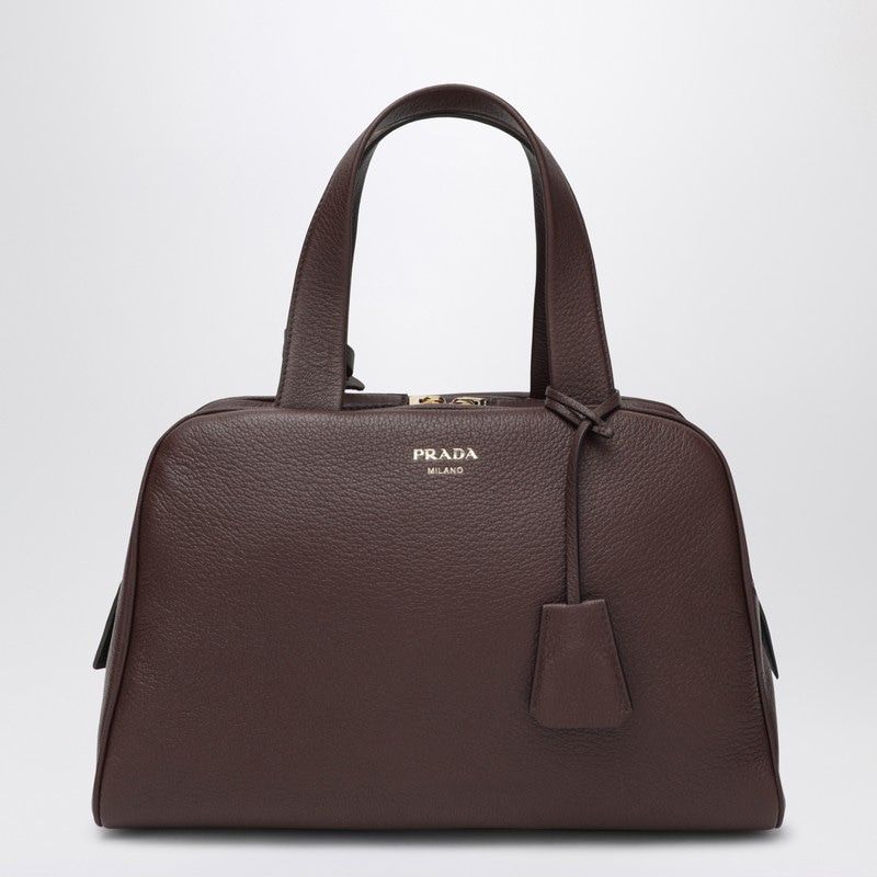 PRADA Large Leather Duffle Handbag