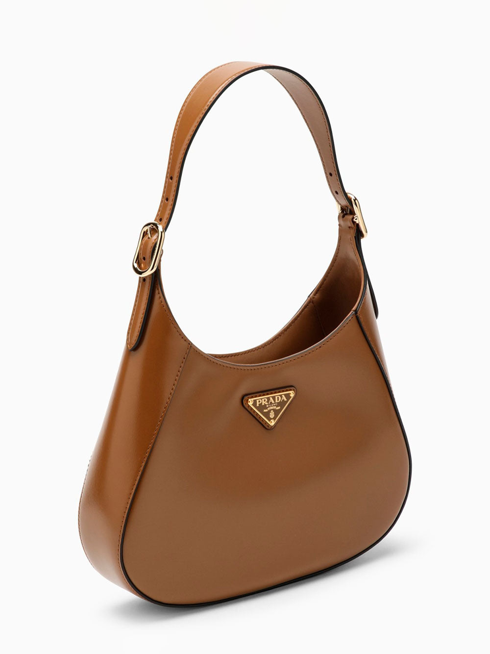 PRADA Leather Shoulder Hobo Handbag - 26cm x 17cm x 4cm