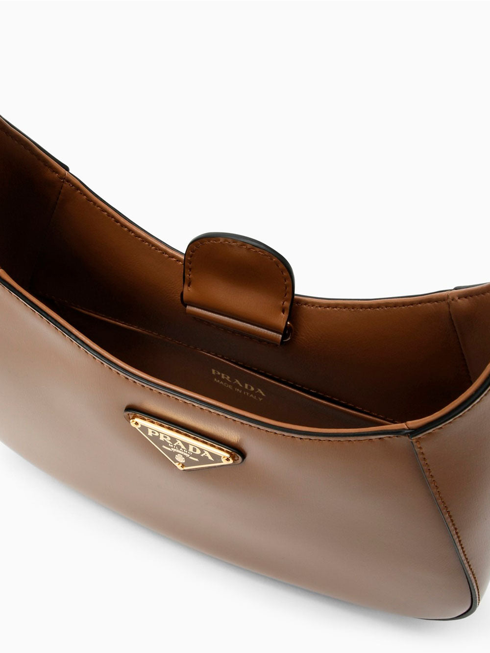 PRADA Leather Shoulder Hobo Handbag - 26cm x 17cm x 4cm