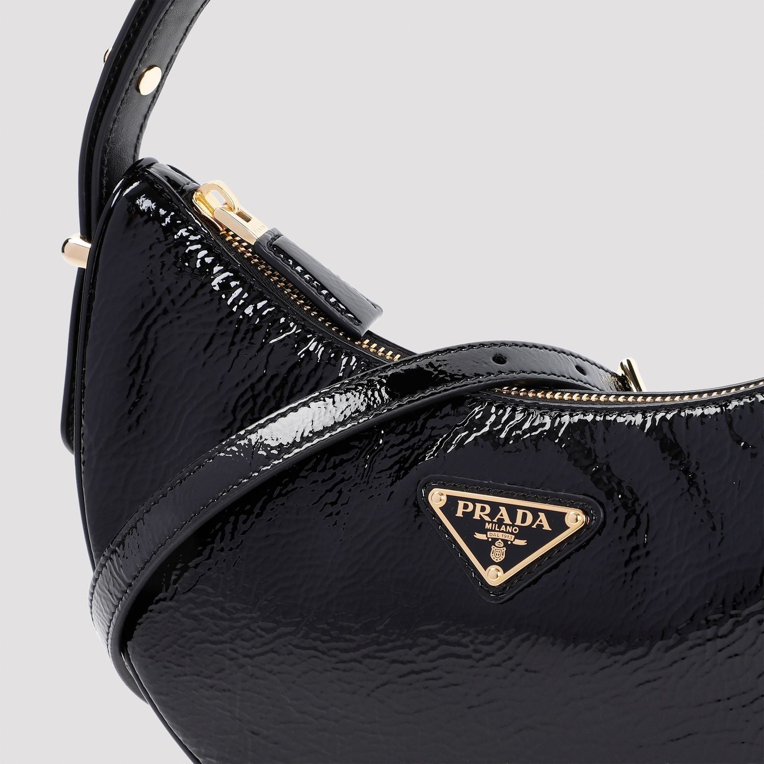 PRADA Patent Mini Shoulder Handbag