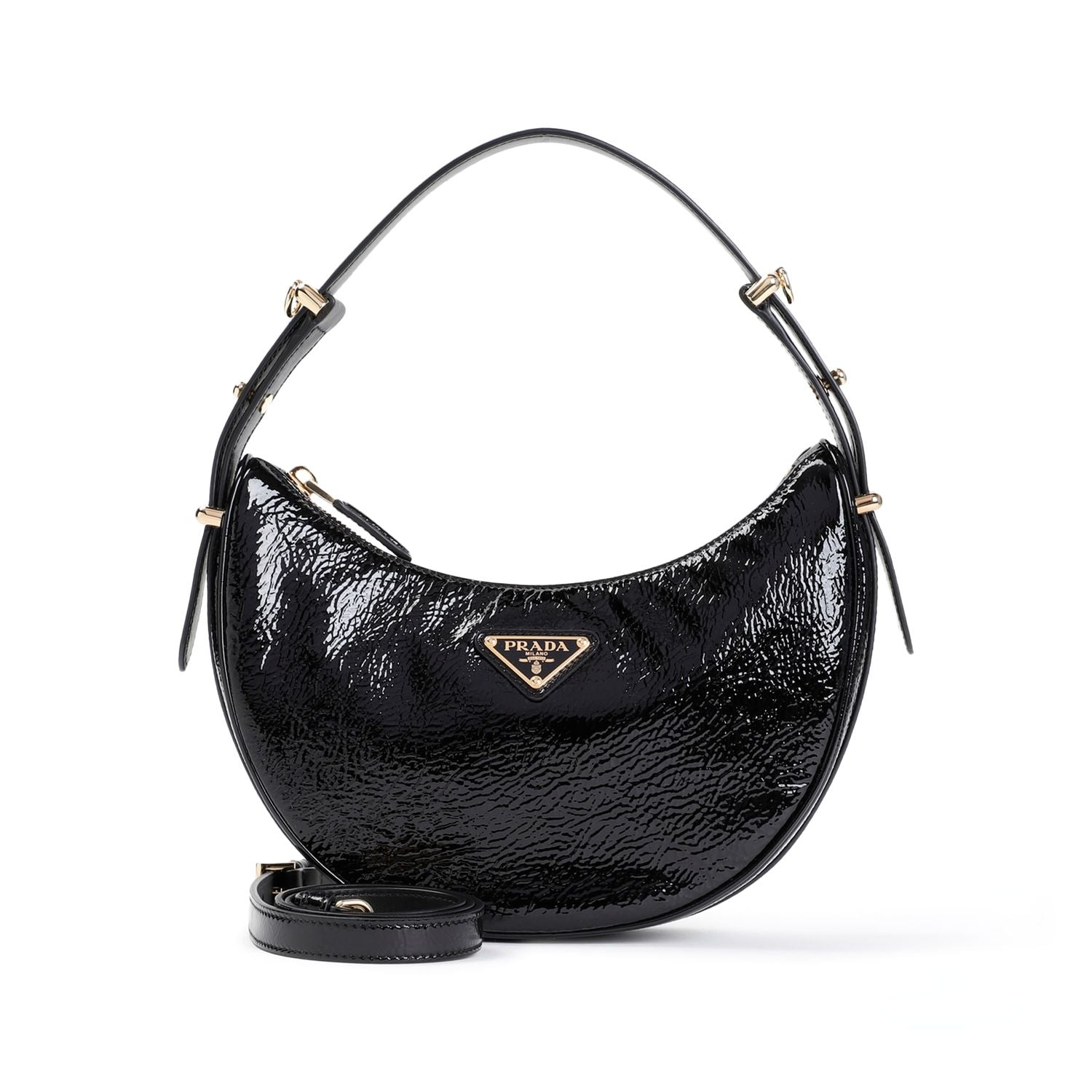 PRADA Patent Mini Shoulder Handbag