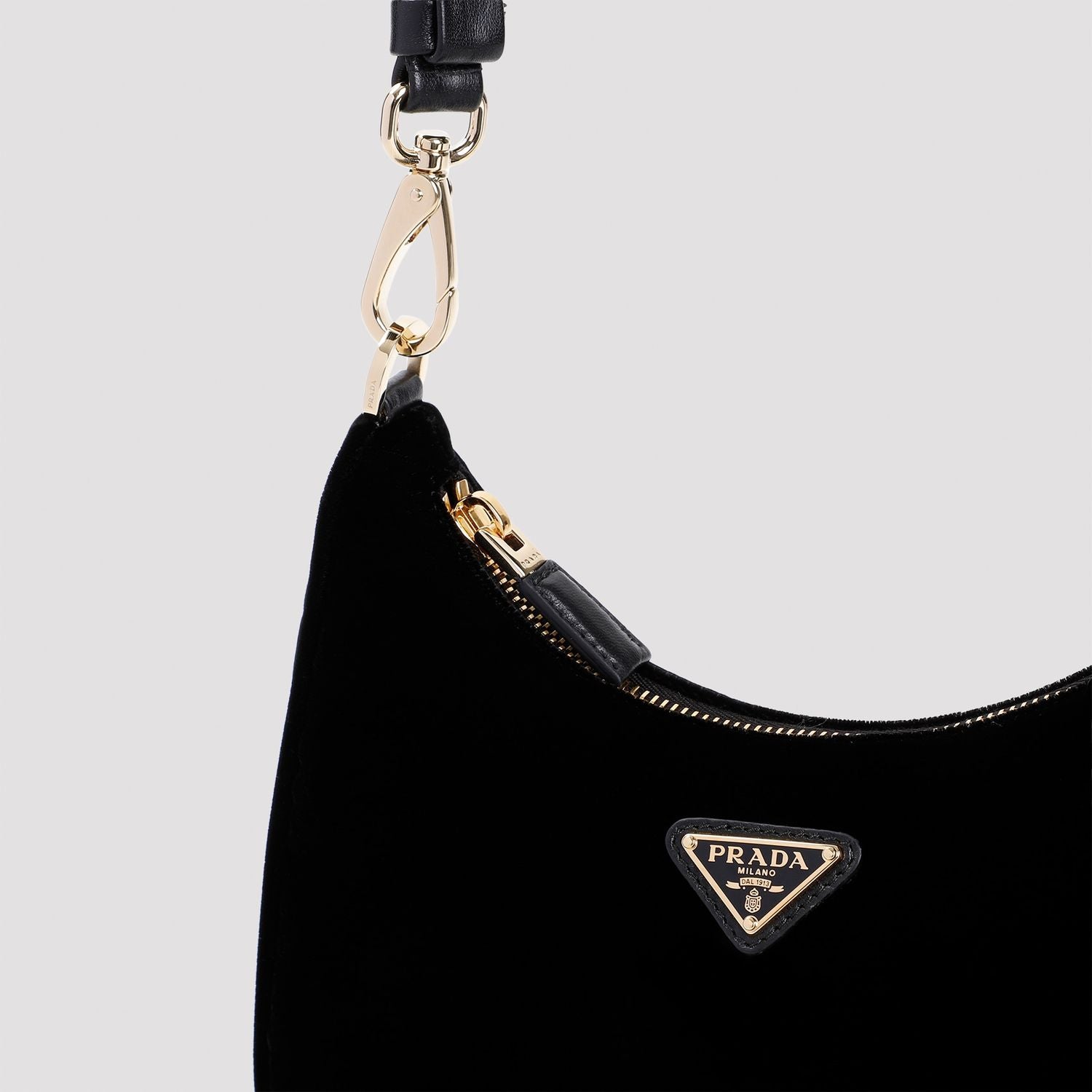 PRADA Elegant Mini Velvet Shoulder Bag