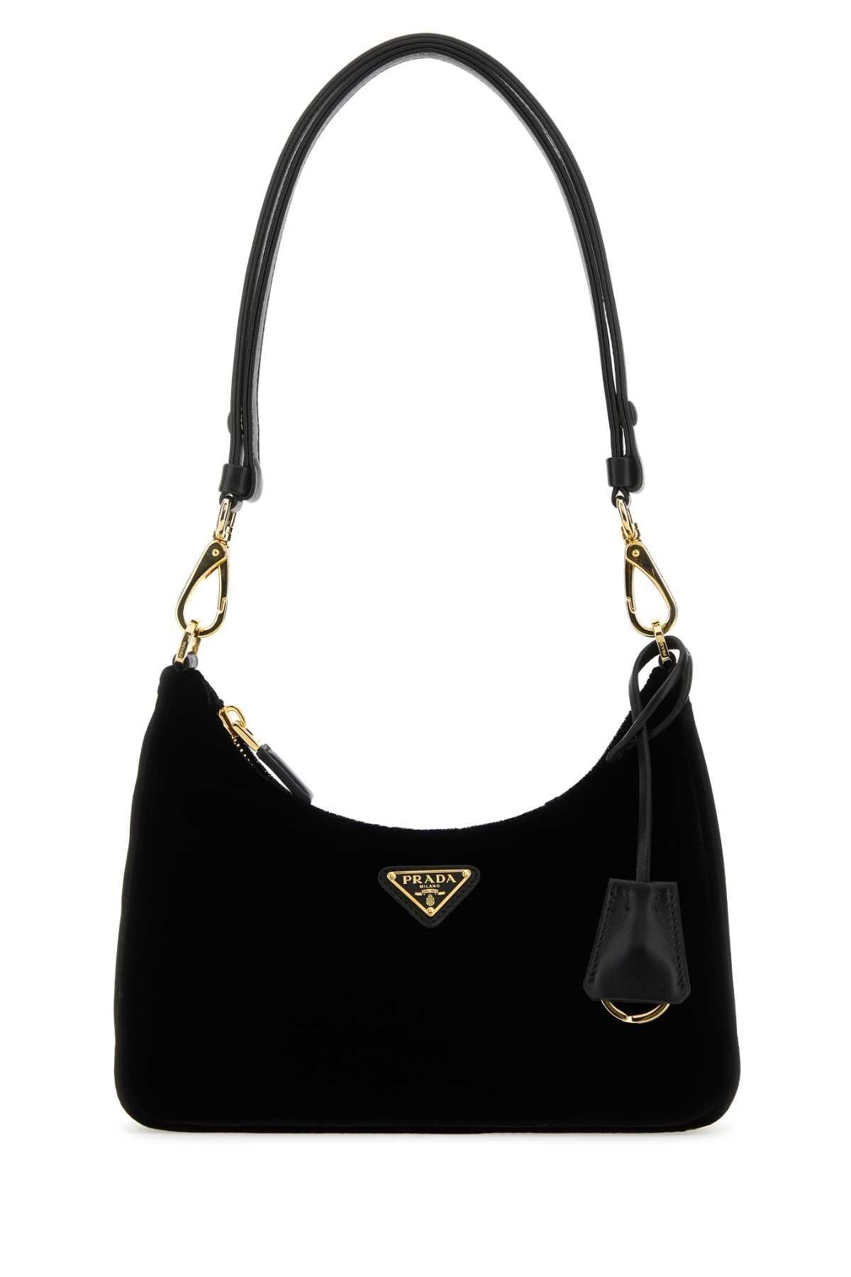 PRADA Mini Velvet Shoulder Handbag