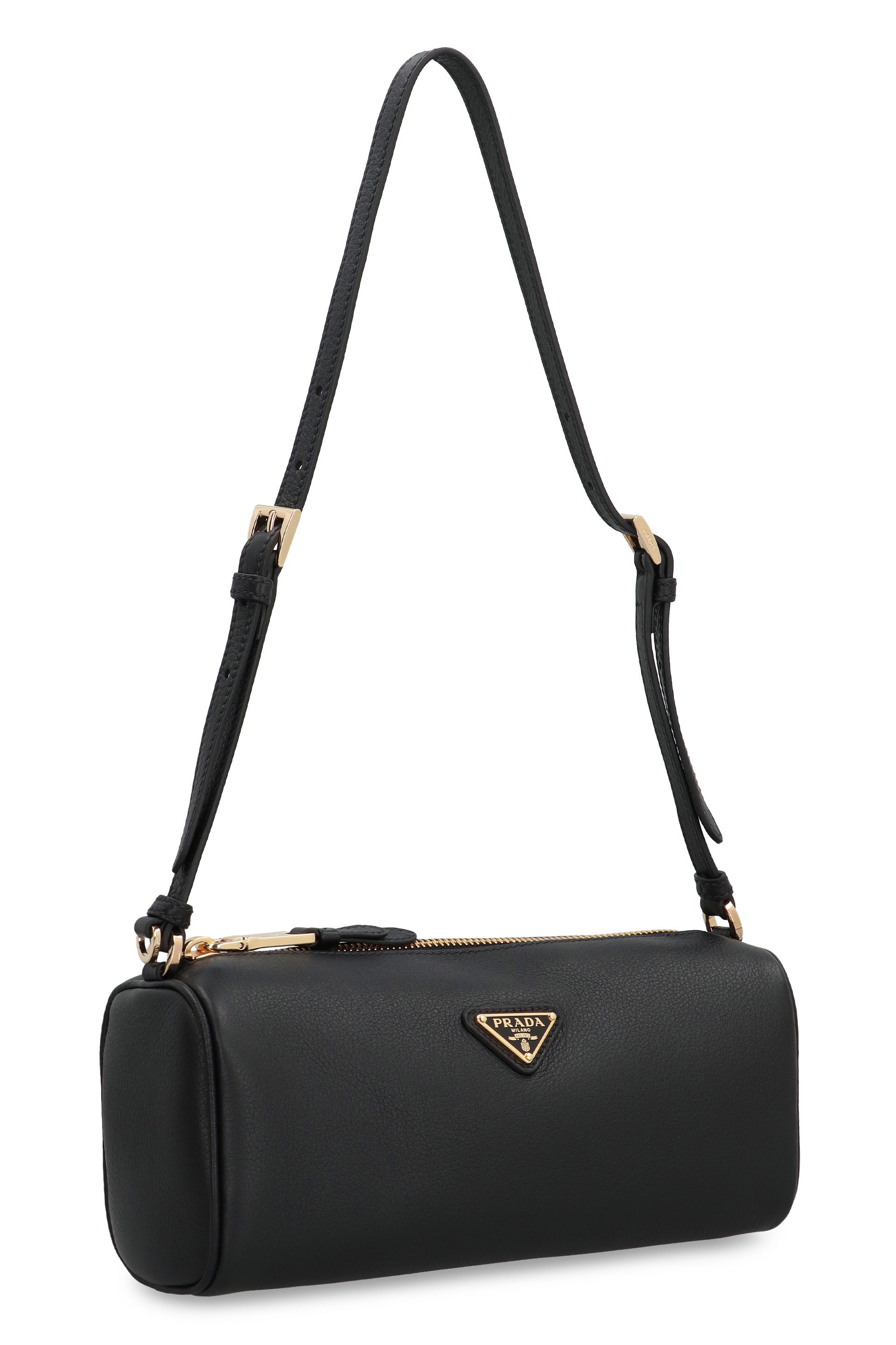 PRADA Pebbled Calfskin Mini Shoulder Handbag
