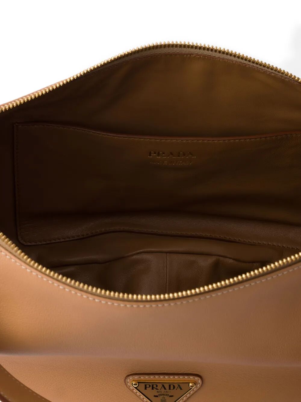 PRADA Demi-Lune Large Leather Shoulder Handbag - FW25