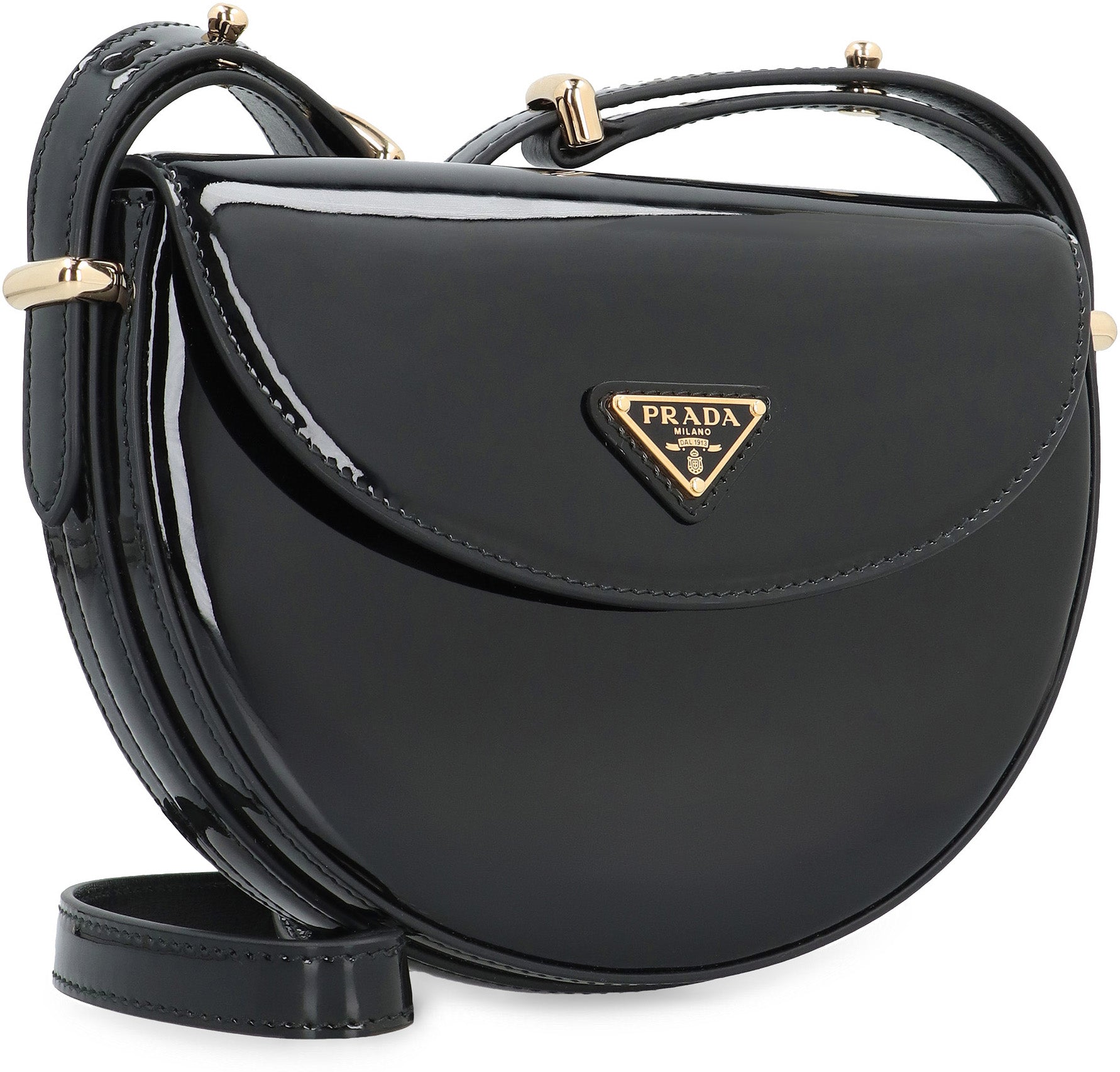 PRADA Mini Patent Shoulder Handbag