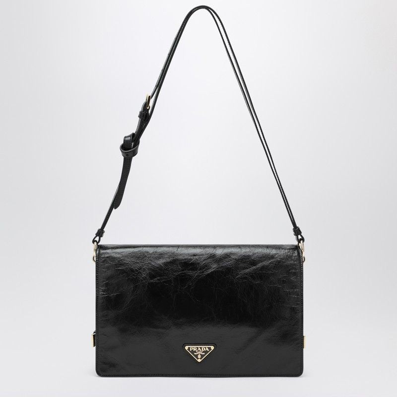 PRADA Medium Shoulder Handbag in Shiny Leather