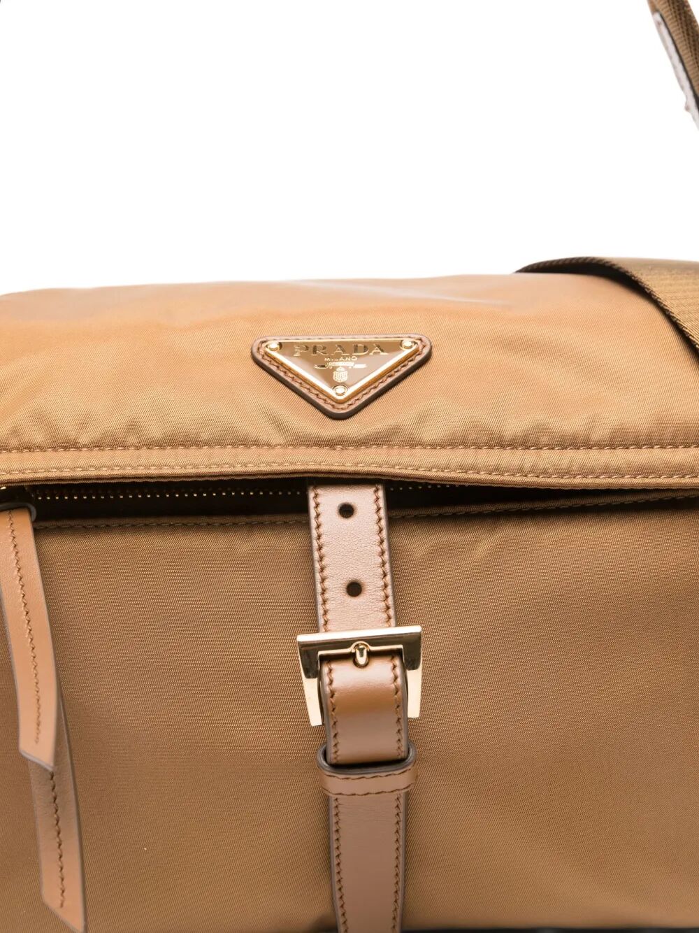 PRADA Explore Medium Re-Nylon Shoulder Handbag with Flap - 30 X 14 X 11 CM