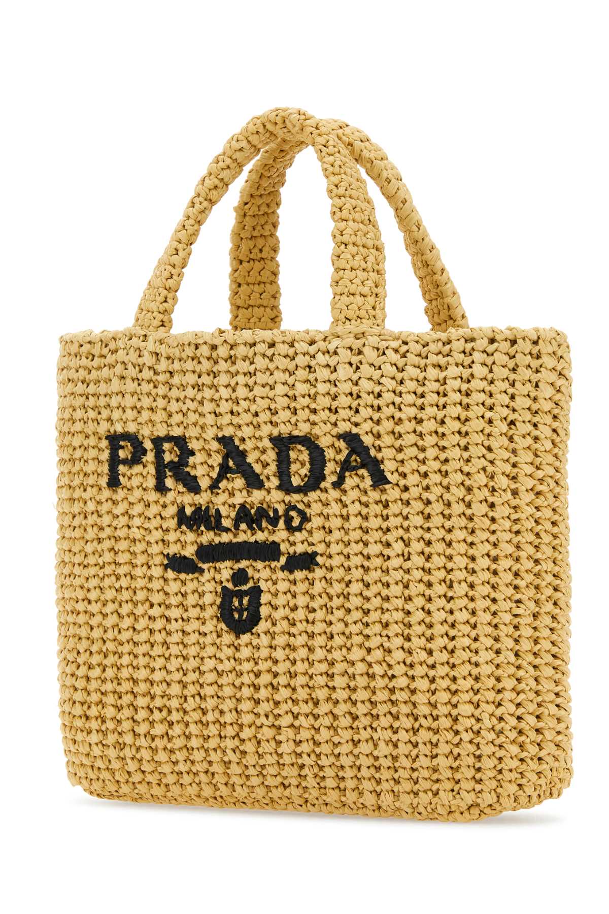 PRADA Mini Woven Shopping Tote Handbag