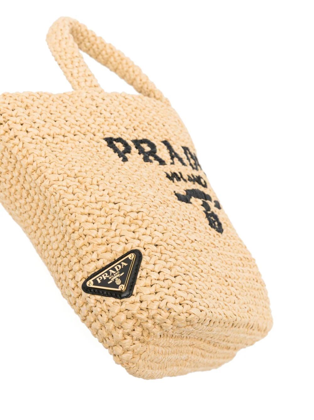 PRADA Mini Woven Shopping Tote Handbag