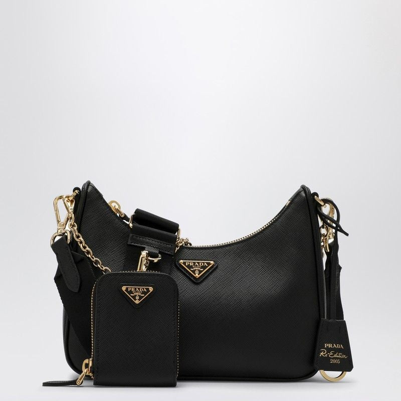 PRADA Re-Edition 2005 Mini Leather Crossbody Handbag