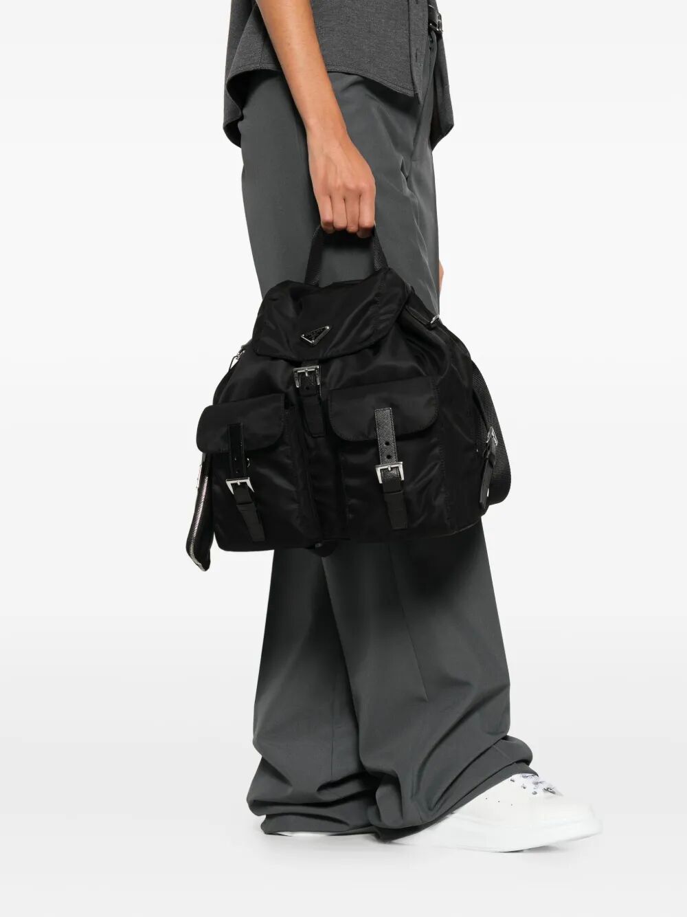 PRADA Medium Re-Nylon Backpack with Pouch Handbag - SS26