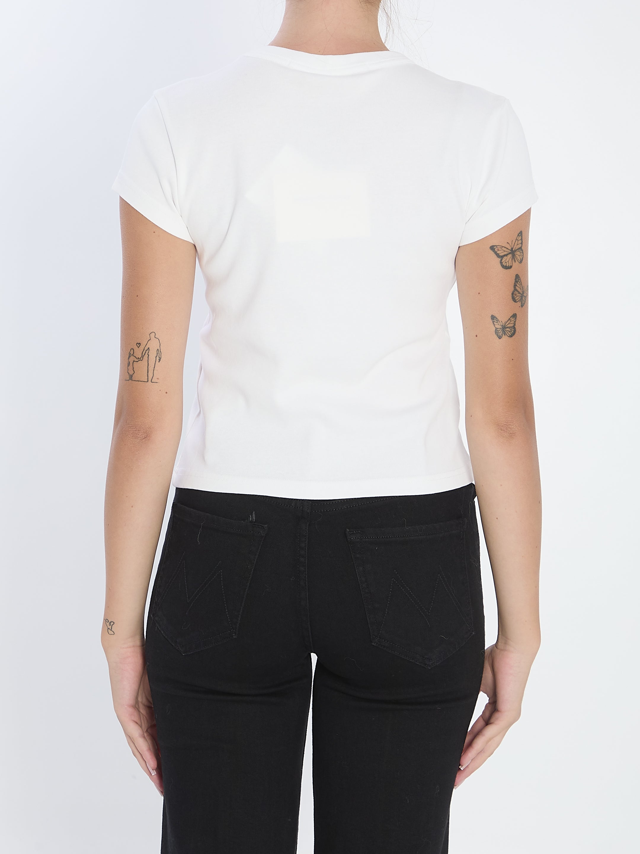 ALEXANDER WANG Cropped Graphic Baby Tee