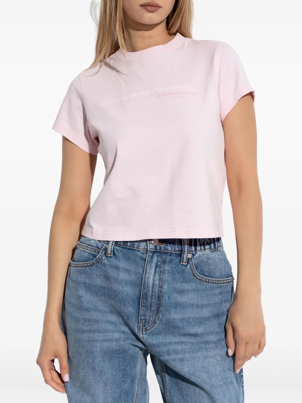 ALEXANDER WANG Logo Print Cotton T-Shirt for Women