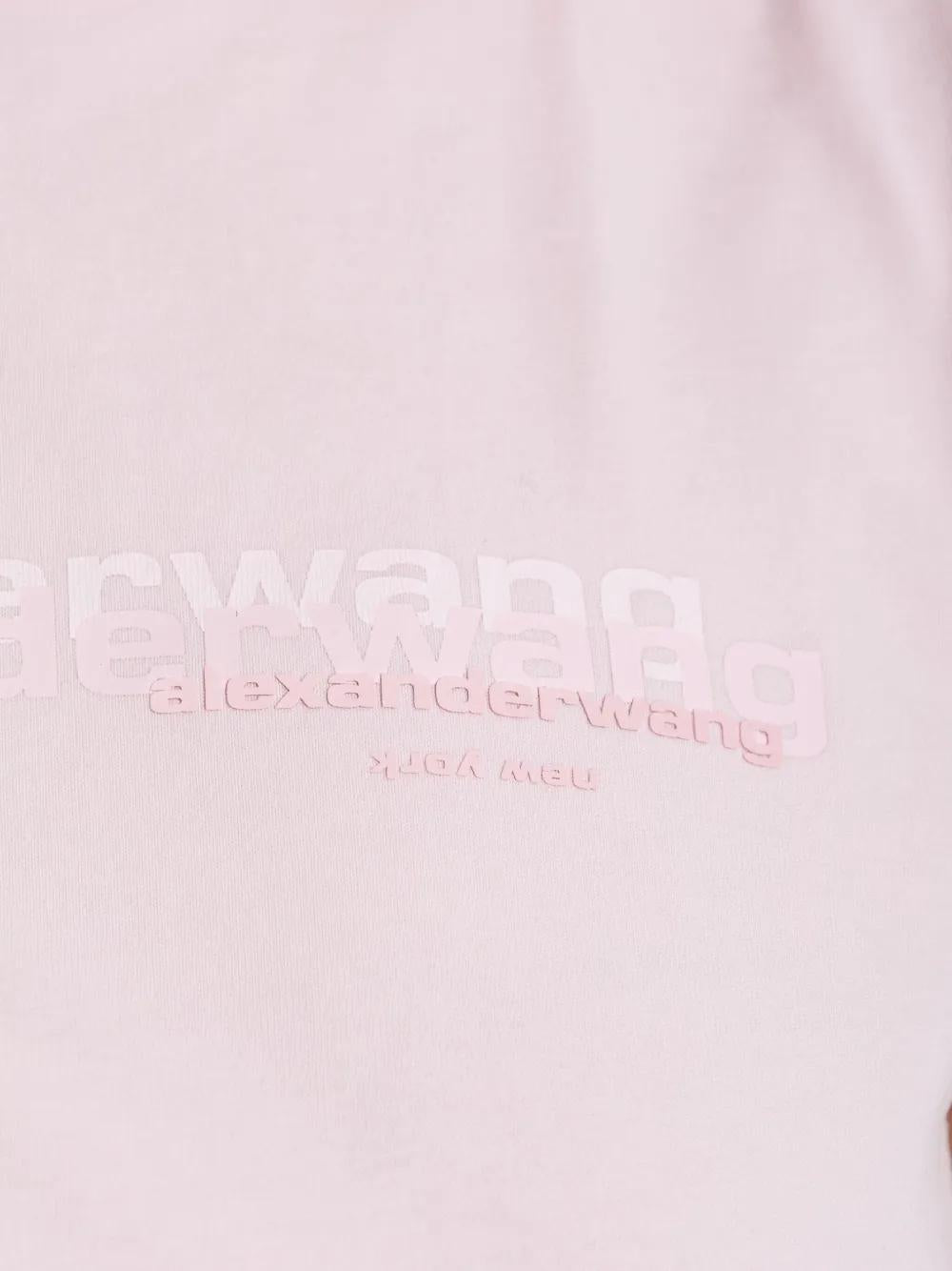 ALEXANDER WANG Logo Print Cotton T-Shirt for Women