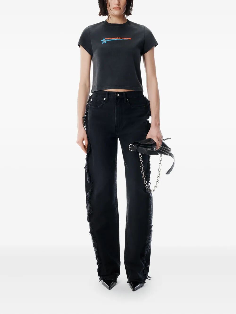 ALEXANDER WANG Mini Shrunken Cotton T-Shirt