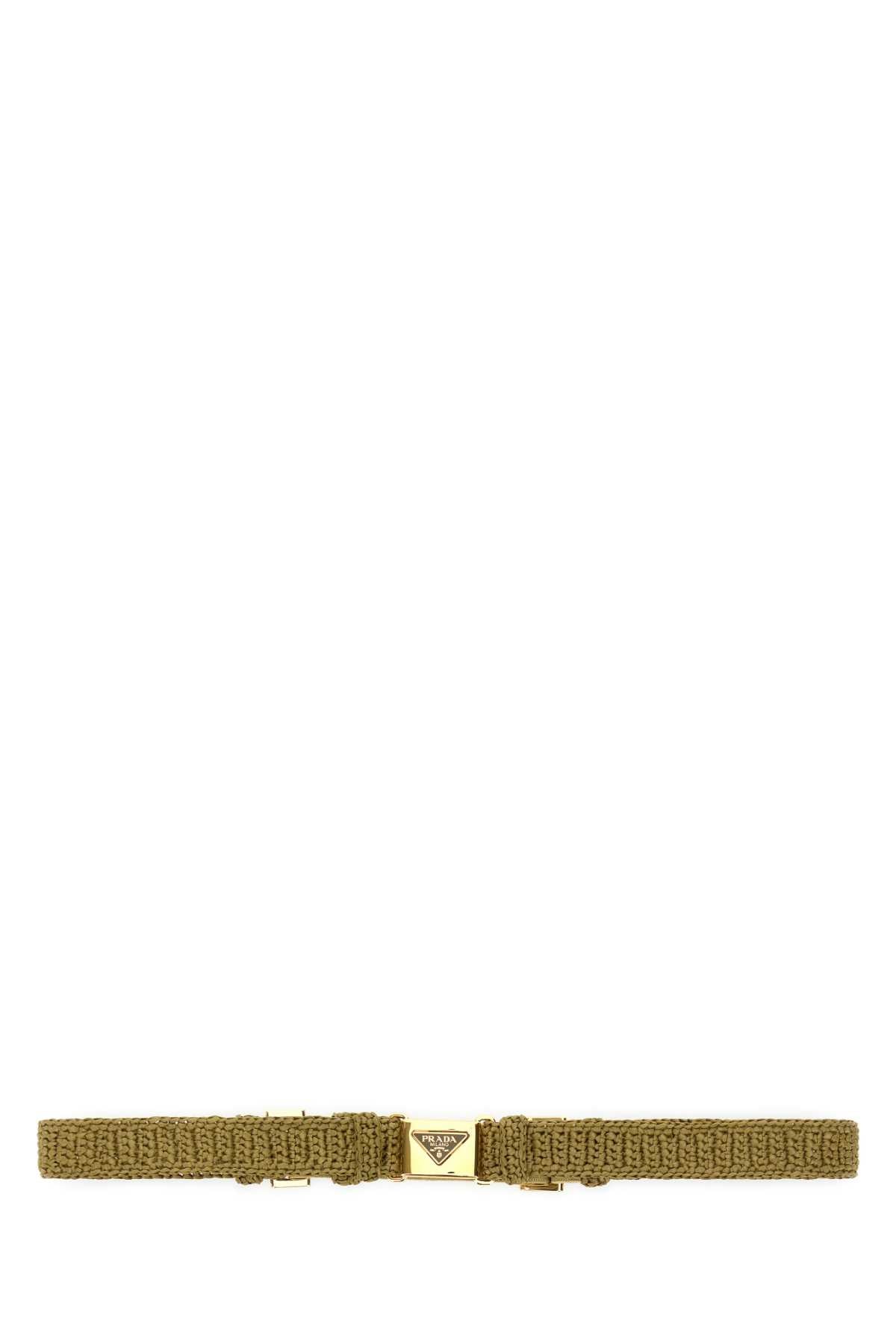 PRADA Raffia Belt for Women - FW24 Collection