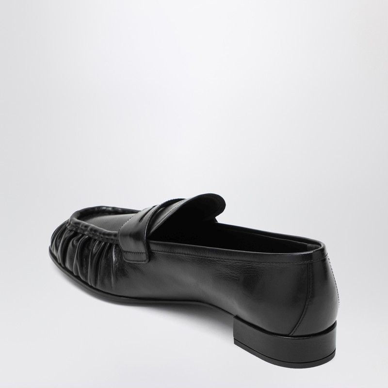 PRADA Ruched Loafers with Logo