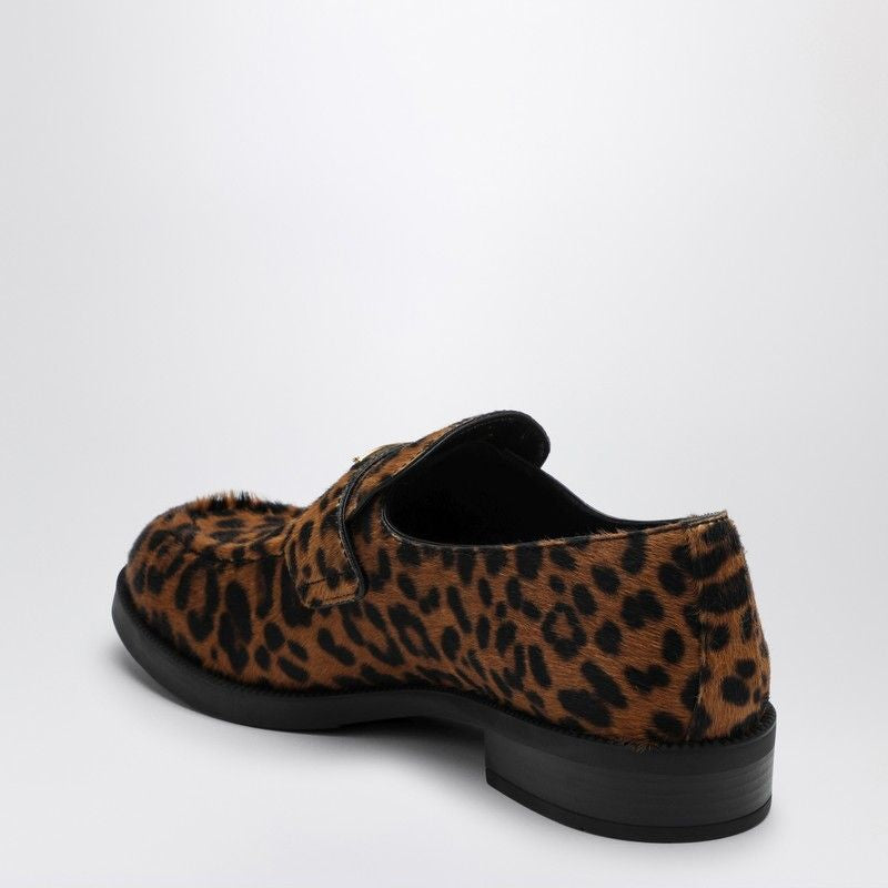 PRADA Leopard Print Leather Moccasins for Women