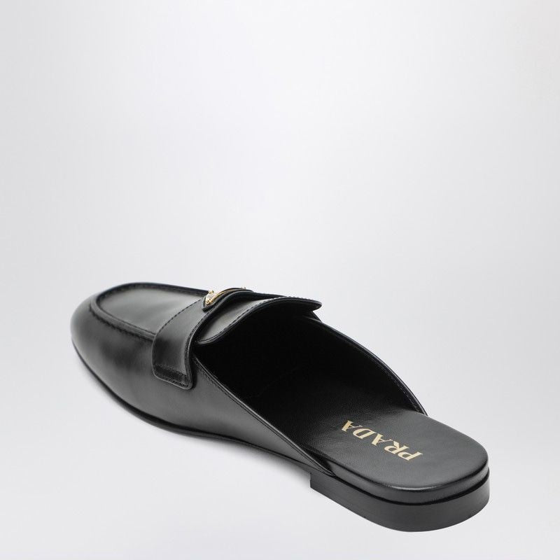 PRADA Elegant Flat with Enamel Logo Detail