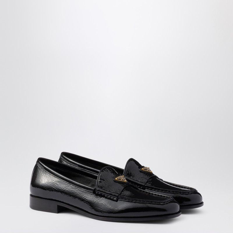 PRADA Patent Leather Loafer with Tone-on-Tone Horsebit