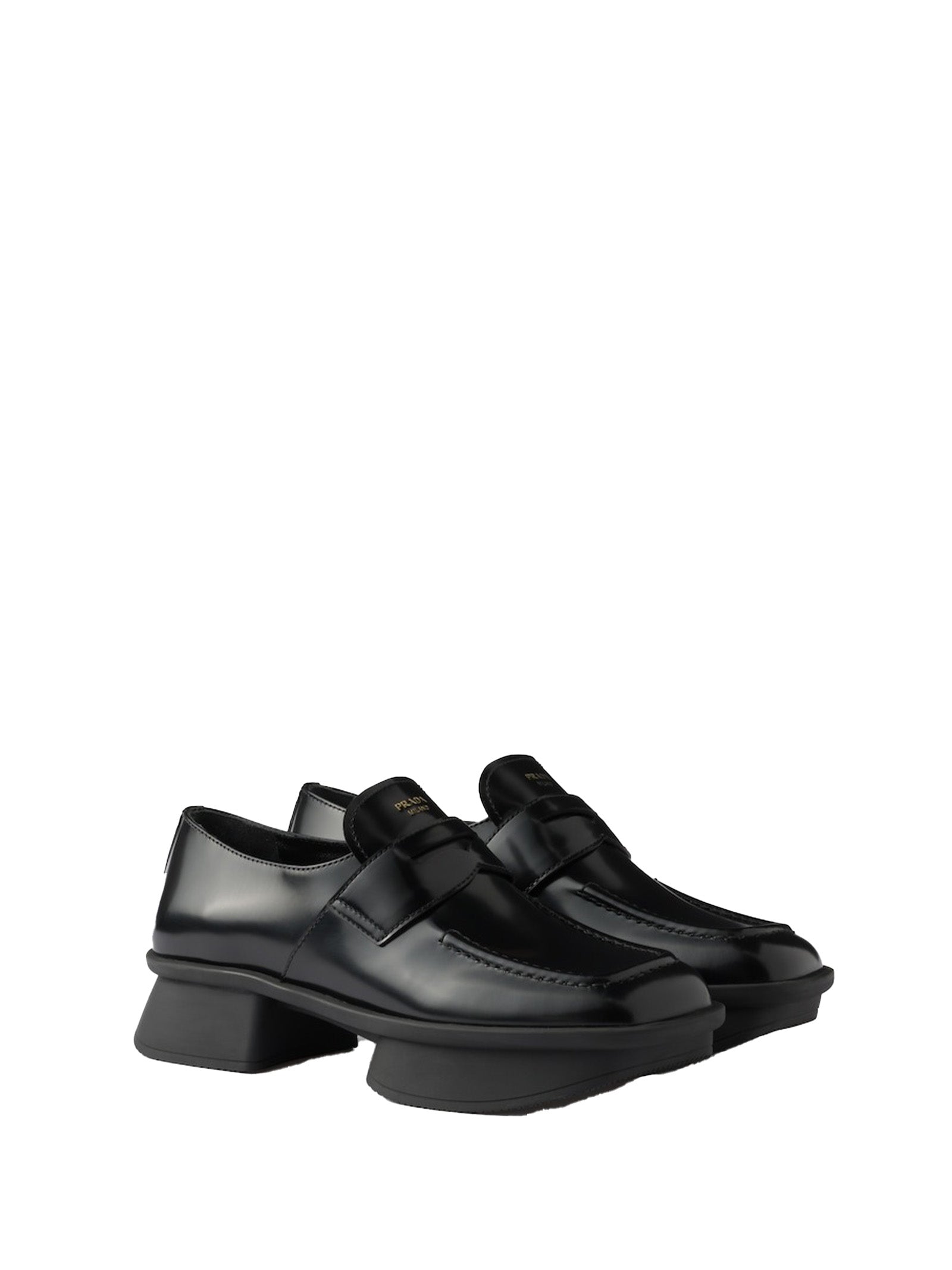 PRADA Brushed Leather Loafers for Women