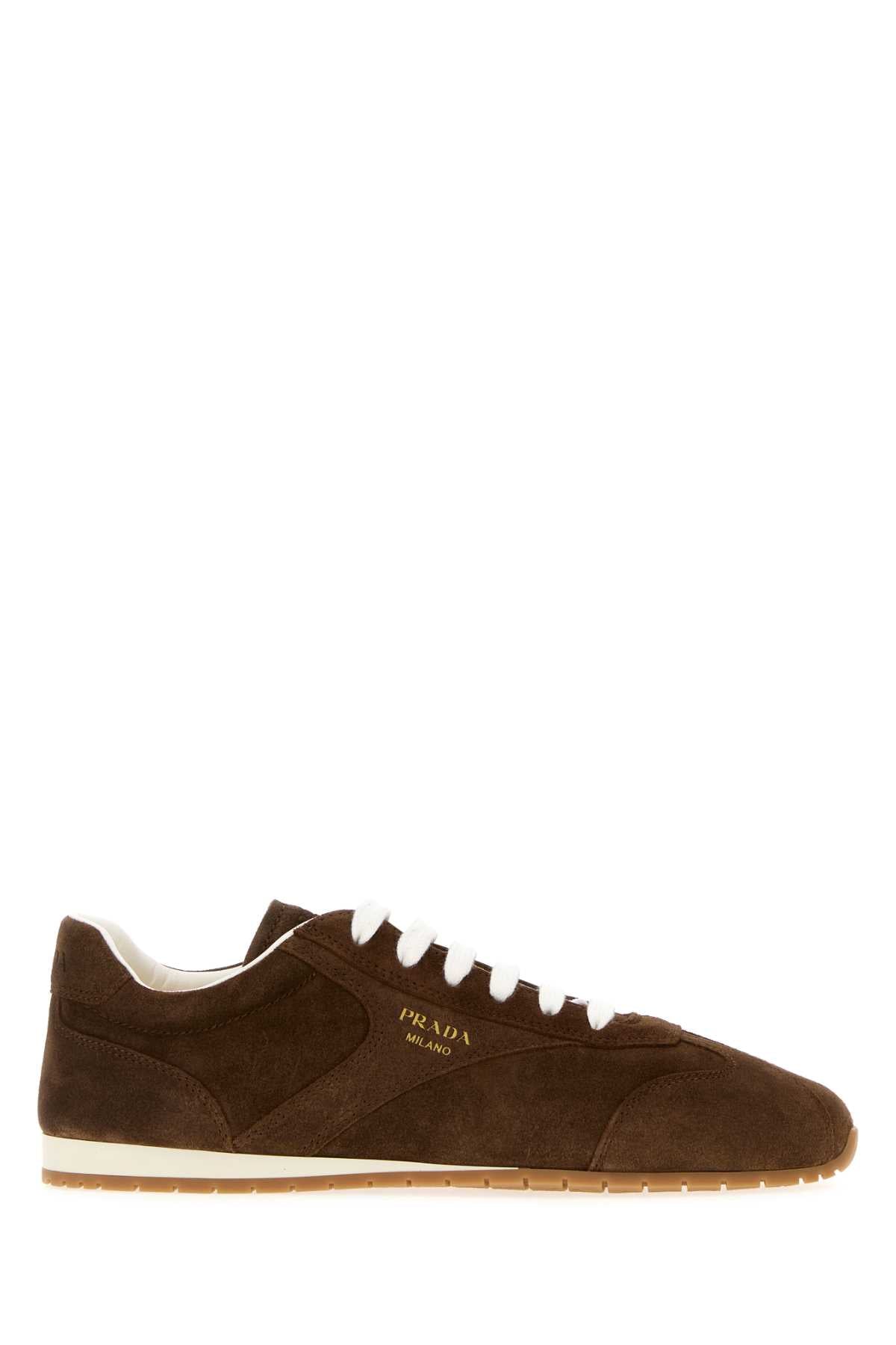 PRADA Suede Lace-Up Sneakers for Women