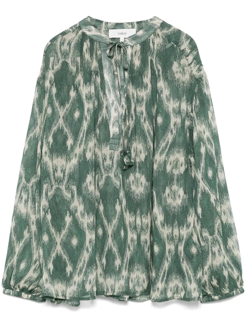 BA&SH Printed Mini Blouse for Women