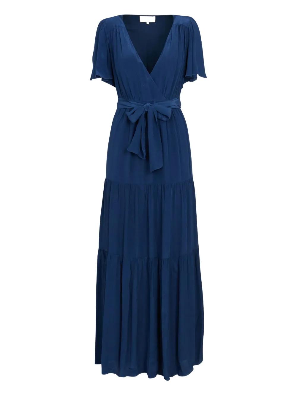 BA&SH Flutter Sleeve Mini Dress with Self-Tie Waist