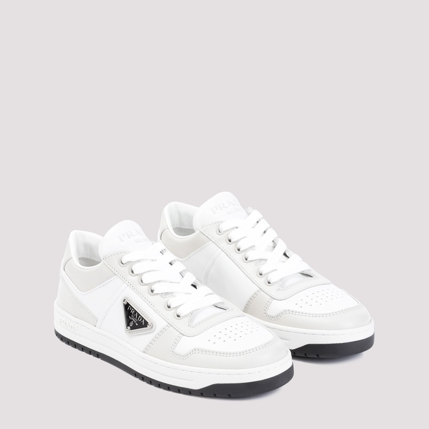 PRADA Two-Tone Leather Downtown Sneaker for Women