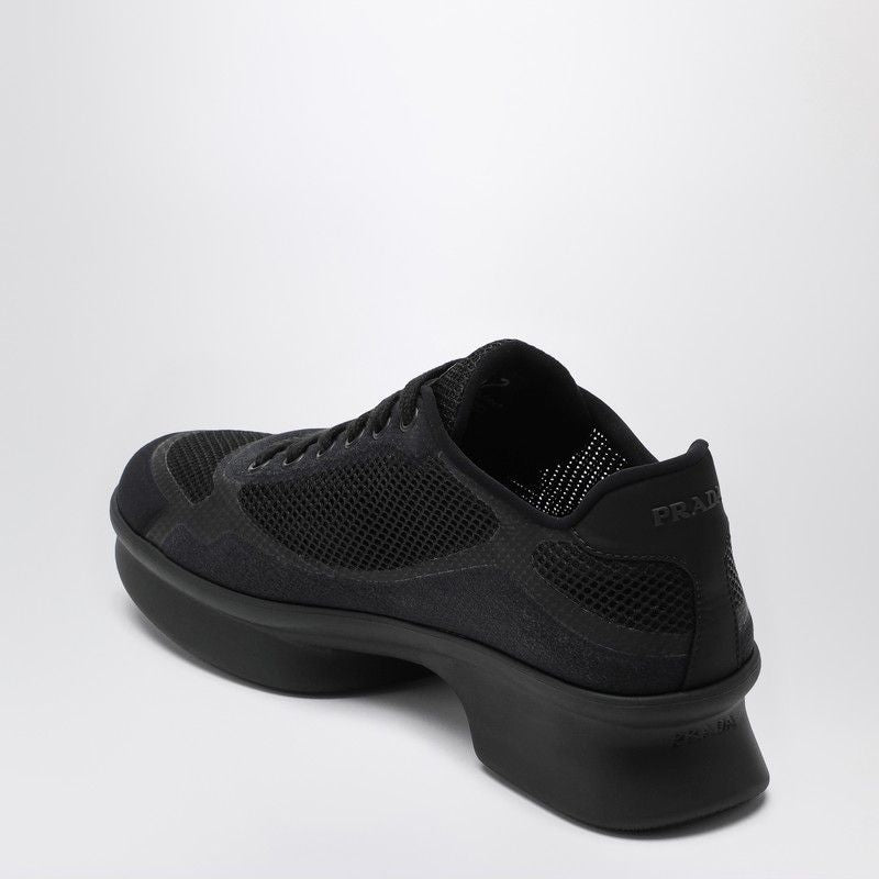 PRADA Low-Top Fabric and Mesh Sneakers for Women