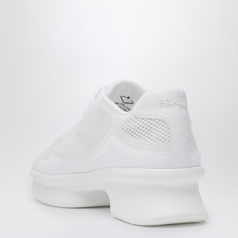 PRADA Low-Top Fabric and Mesh Sneakers for Women