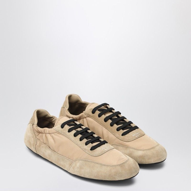 PRADA Re-Nylon and Suede Lace-Up Sneakers for Women