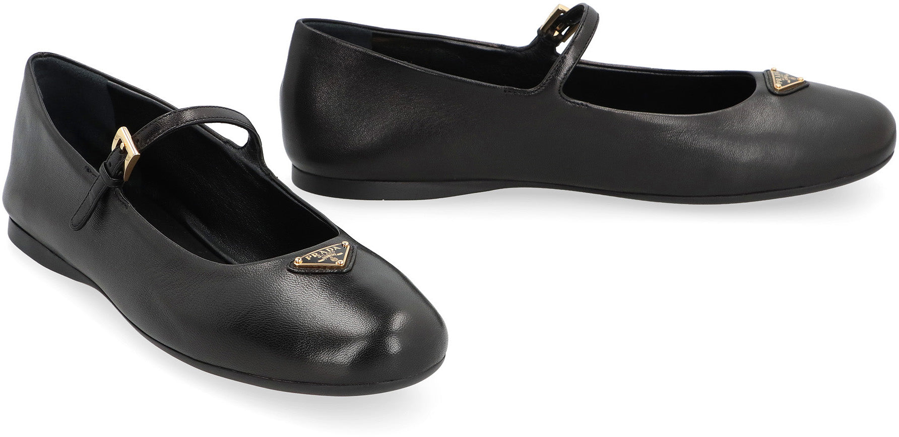 PRADA Nappa Leather Ballerinas - Women's Footwear