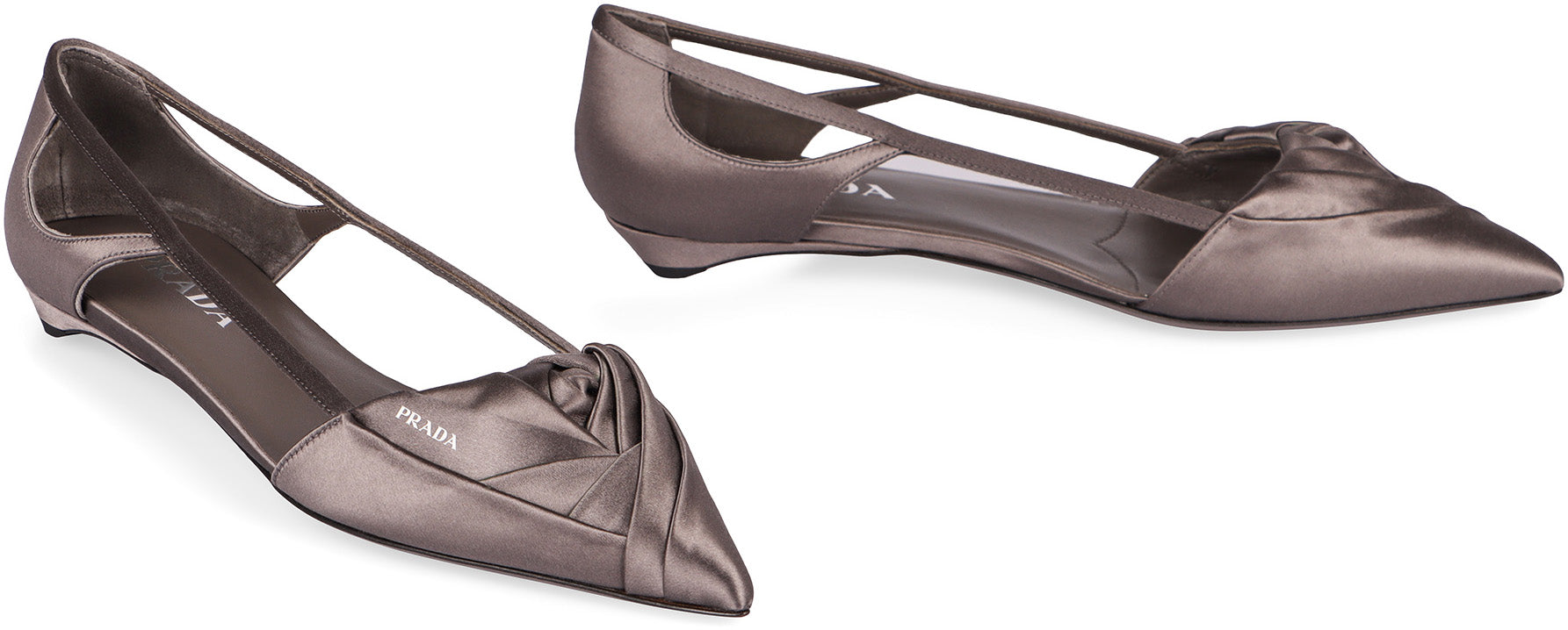 PRADA Satin Ballerinas for Women - Fall/Winter 2025