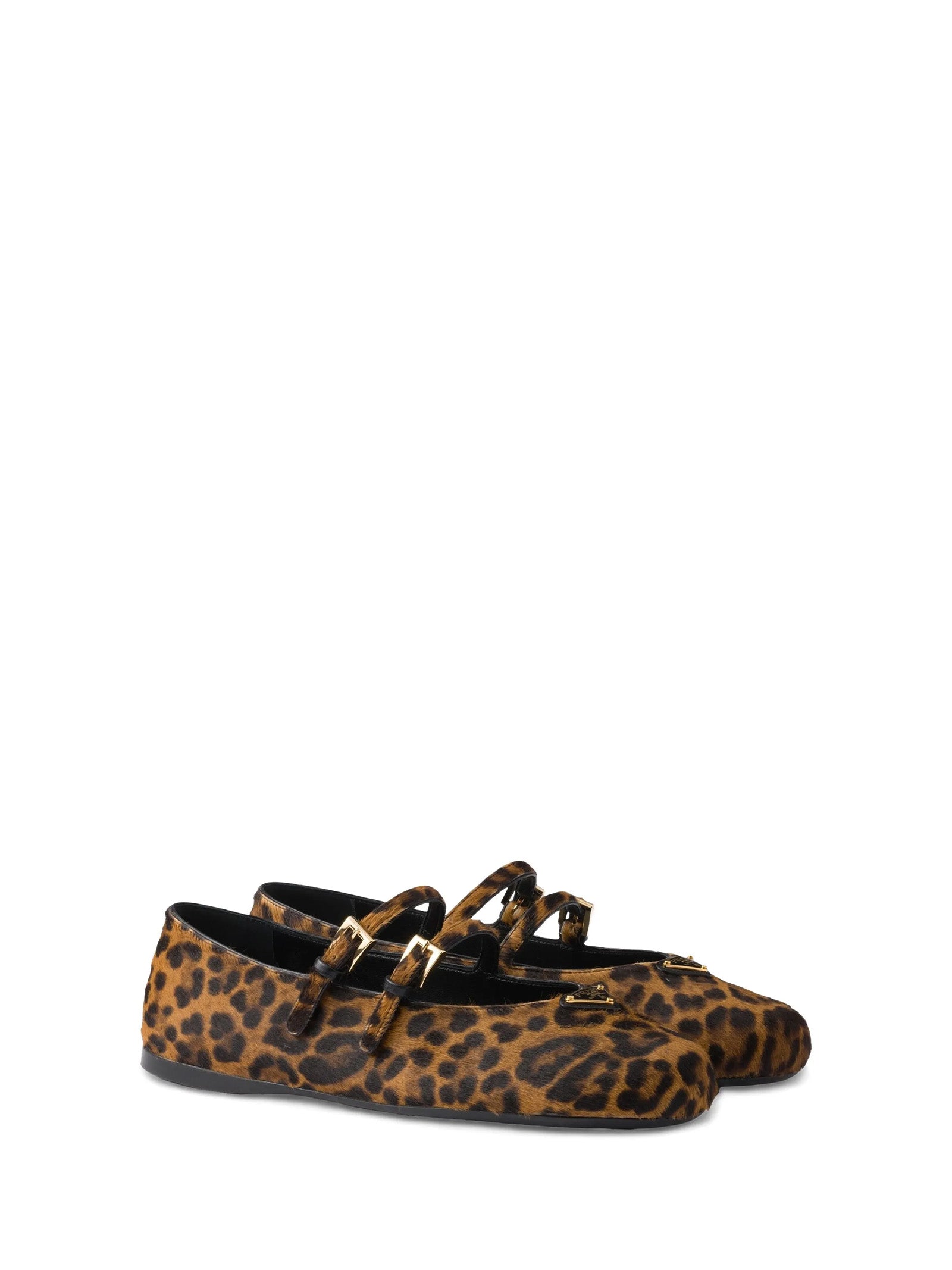 PRADA Animal Print Leather Ballerinas for Women
