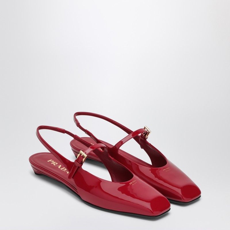 PRADA Patent Leather Slingback Ballerina