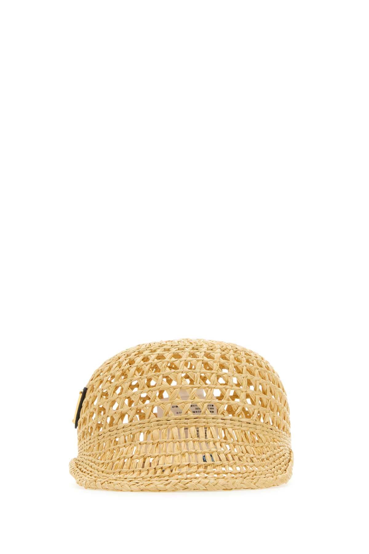 PRADA Raffia Hat for Women - SS25 Collection