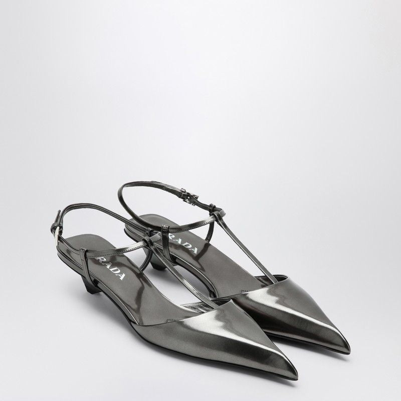 PRADA Slingback Pumps with Metal Buckle Strap
