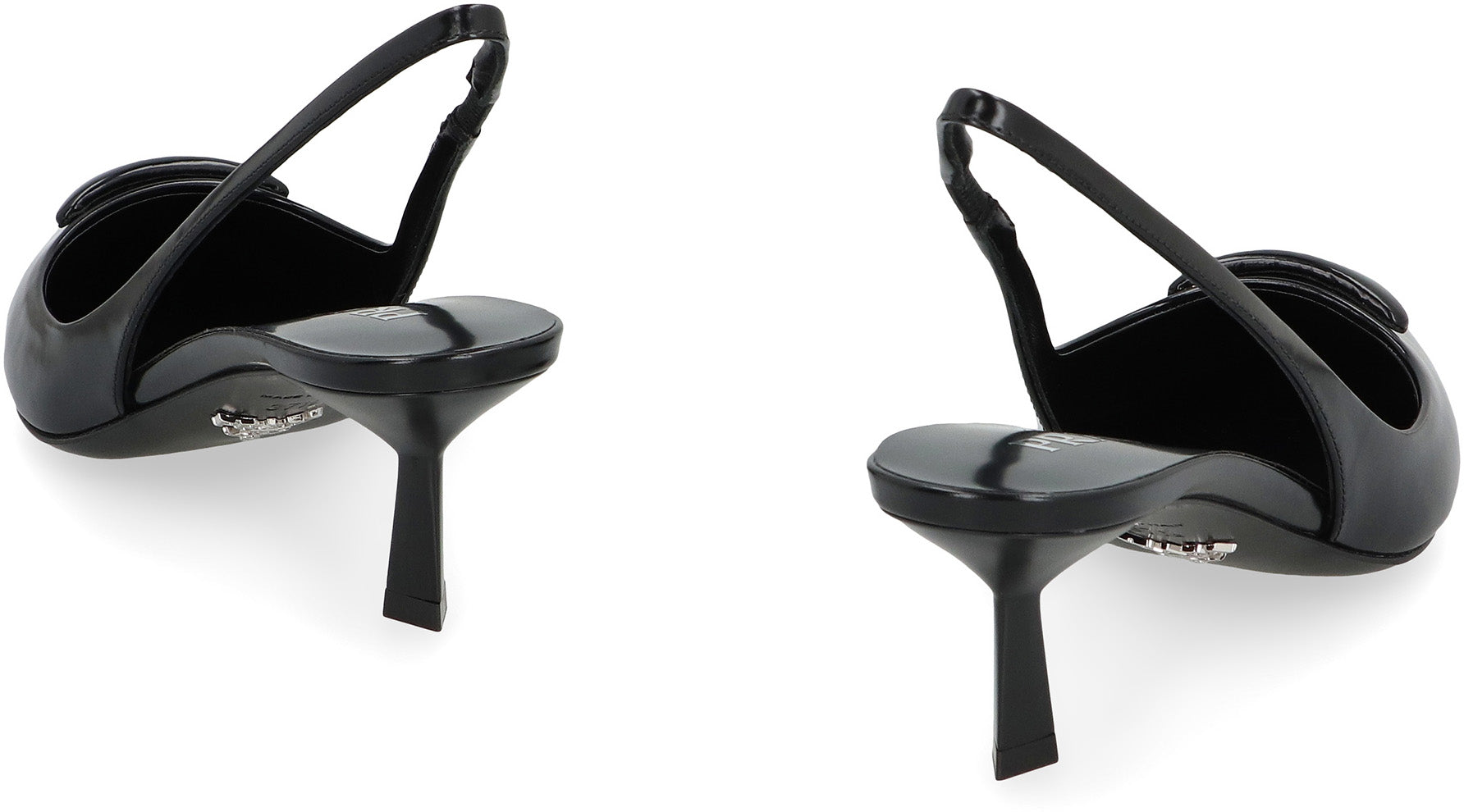 PRADA Leather Pointy-Toe Slingback Pumps