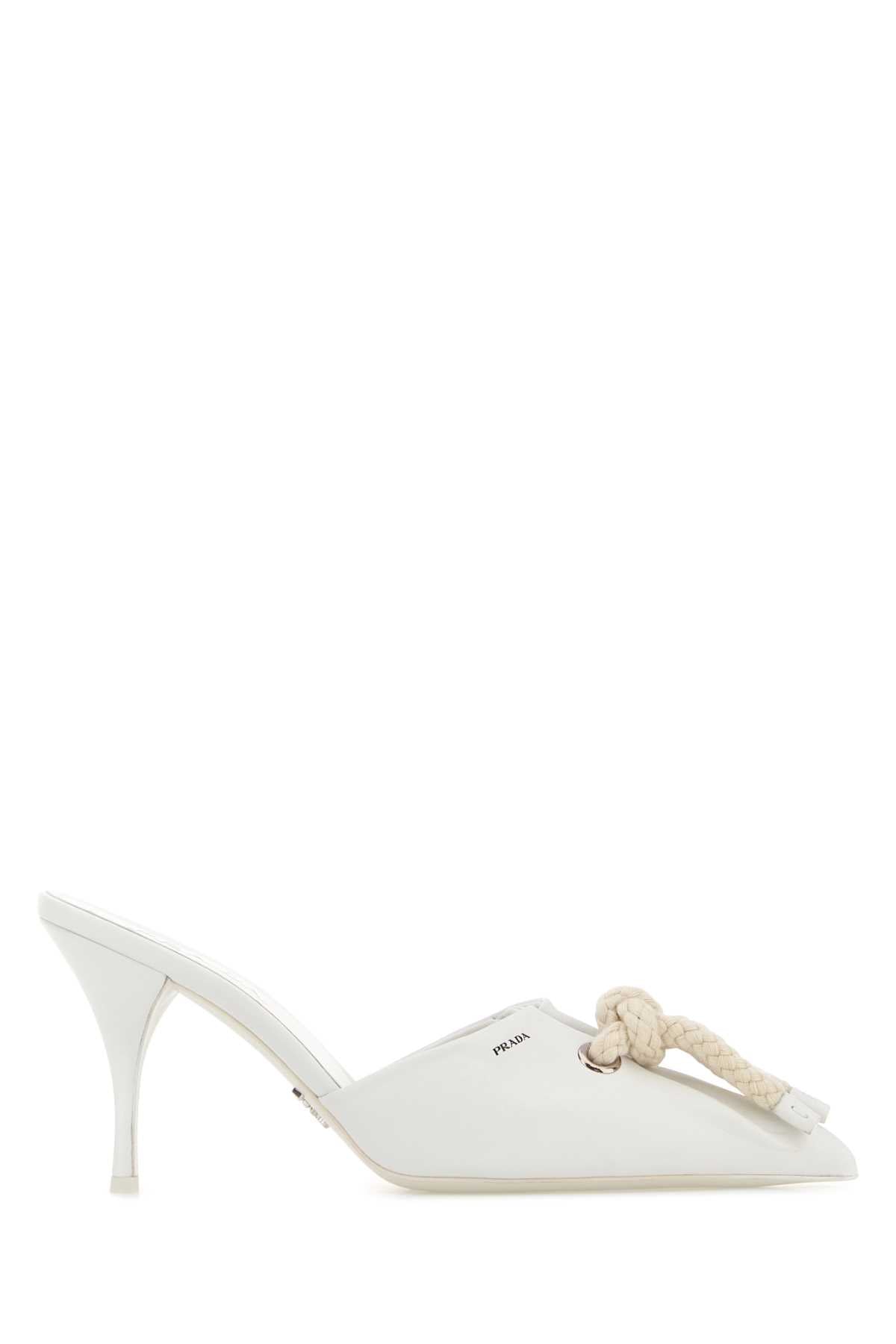 PRADA Nappa Leather Flat Sandals for Women