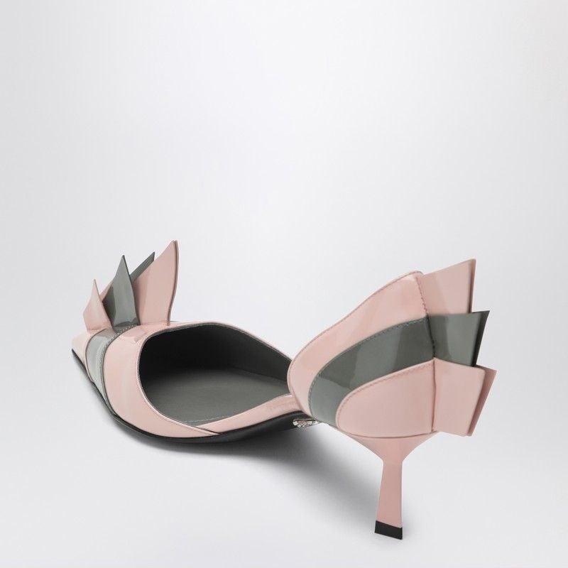 PRADA Architectural Design Patent Leather Pumps