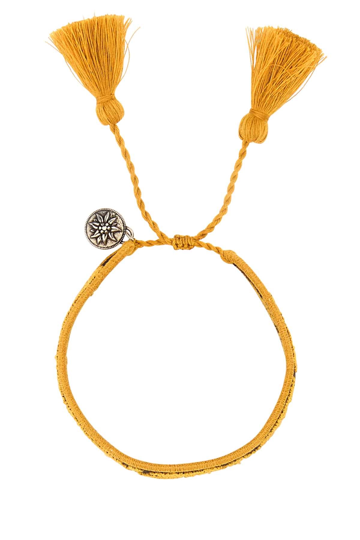 PRADA Two-Tone Suede and Fabric Bracelet