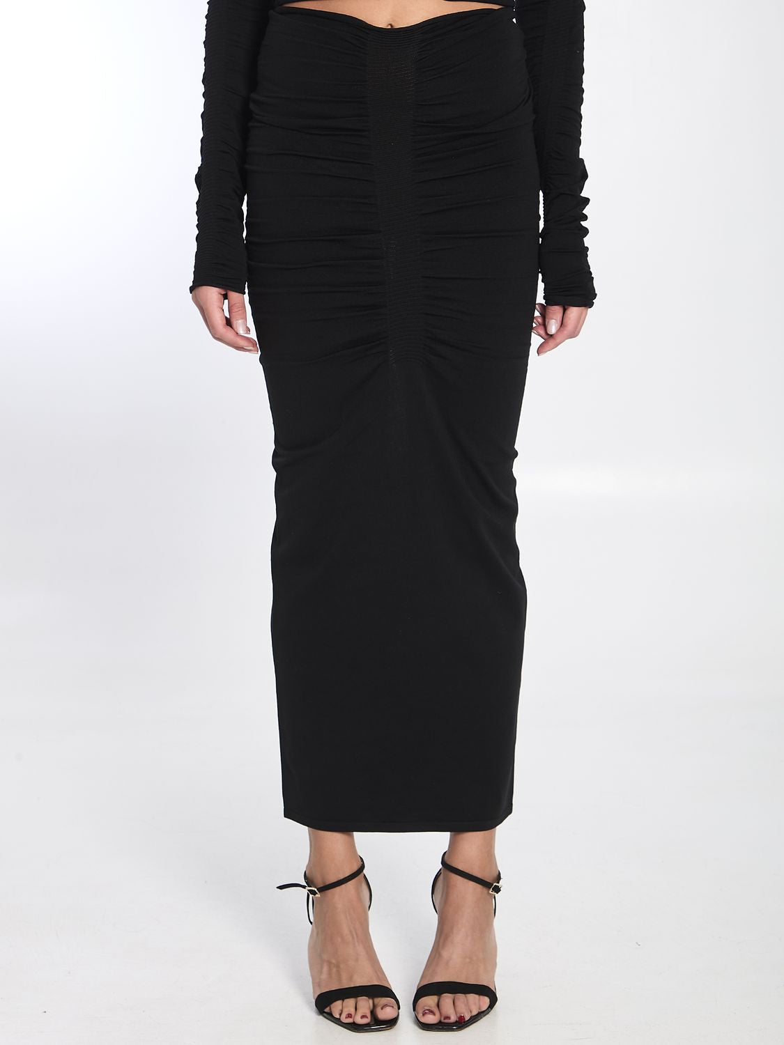 ALEXANDER WANG Ruched Maxi Skirt