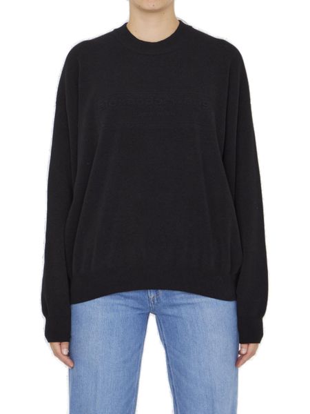 ALEXANDER WANG Oversized Logo Sweatshirt (S)