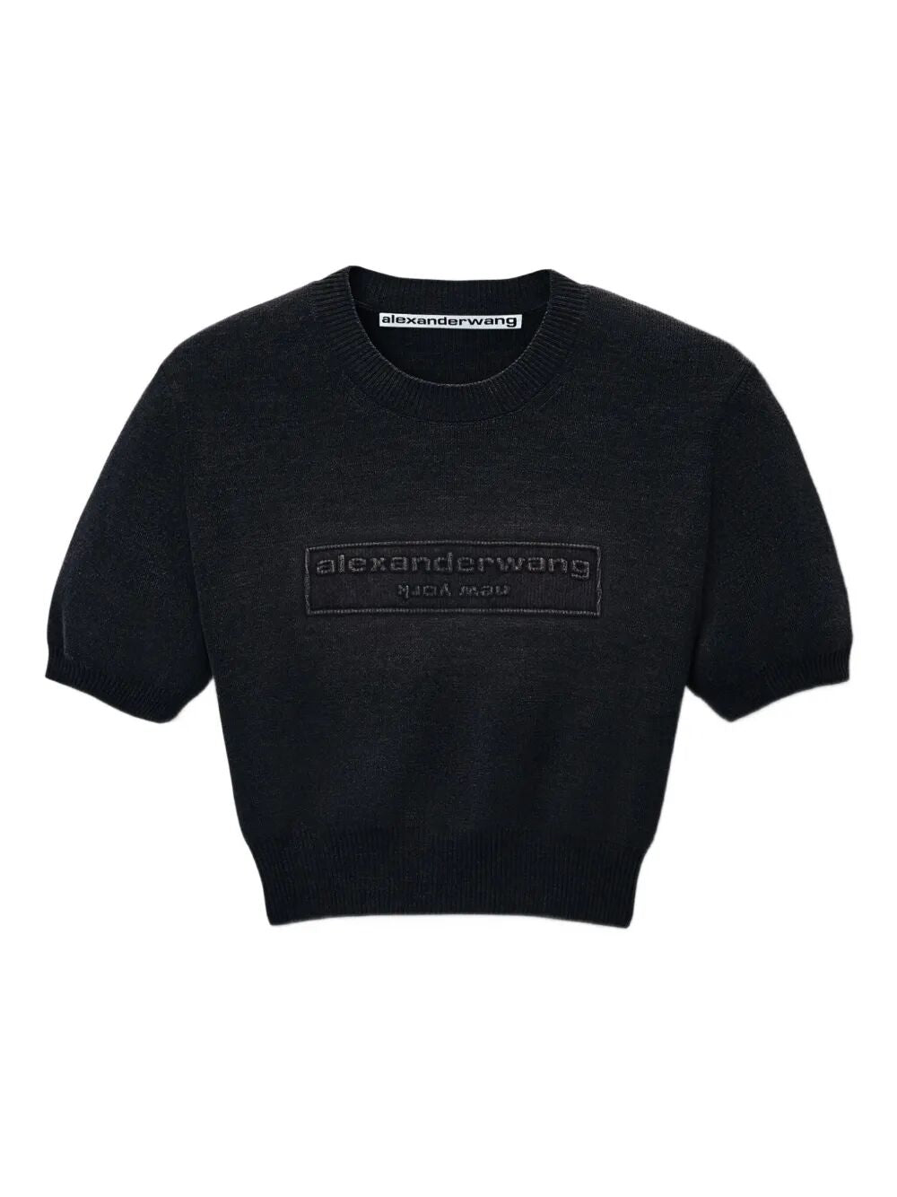 ALEXANDER WANG Chenille Cropped Pullover with Logo for Women