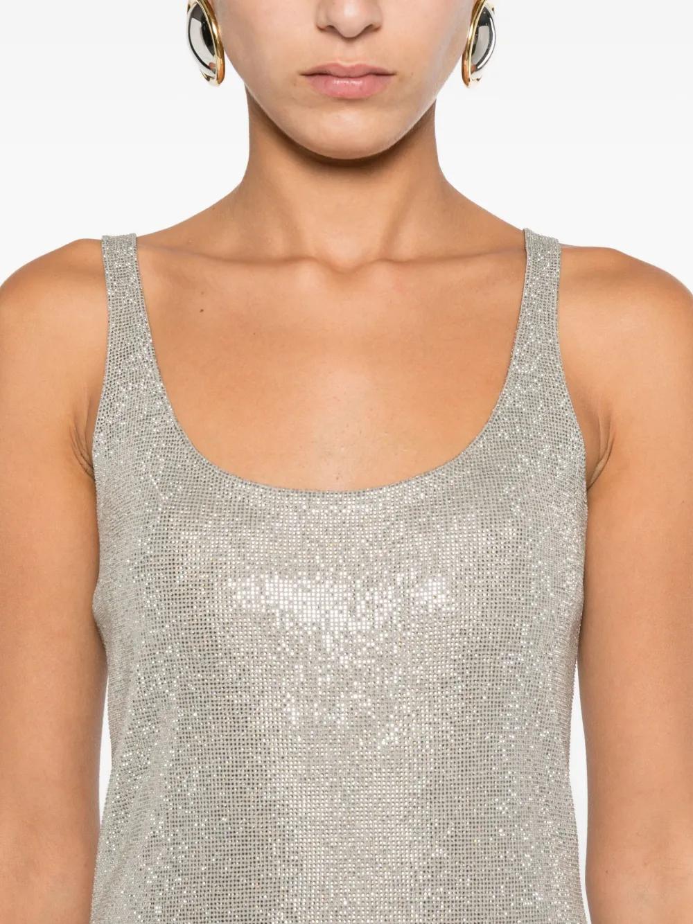 ALEXANDER WANG Embellished Scoop Neck Mini Dress