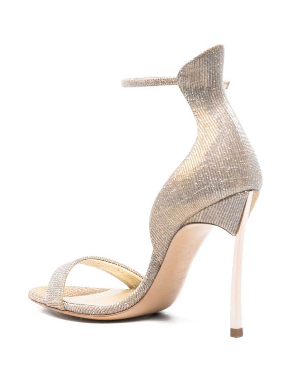 CASADEI Metallic Ankle Strap Sandals